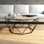 Hanah Home Mesa de centro Diamond Travertino